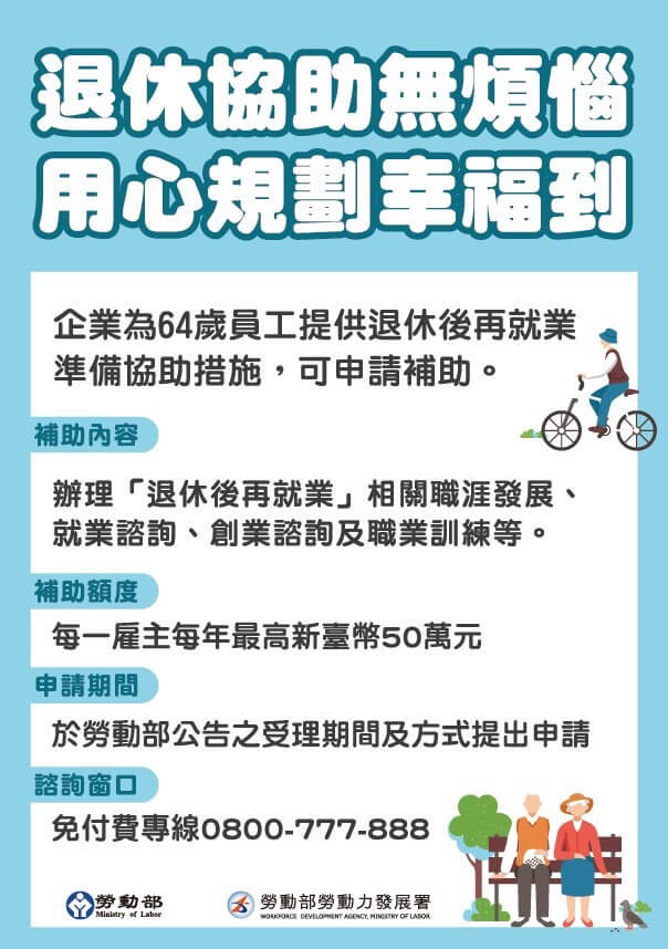 中高齡者退休後再就業準備協助措施補助計畫