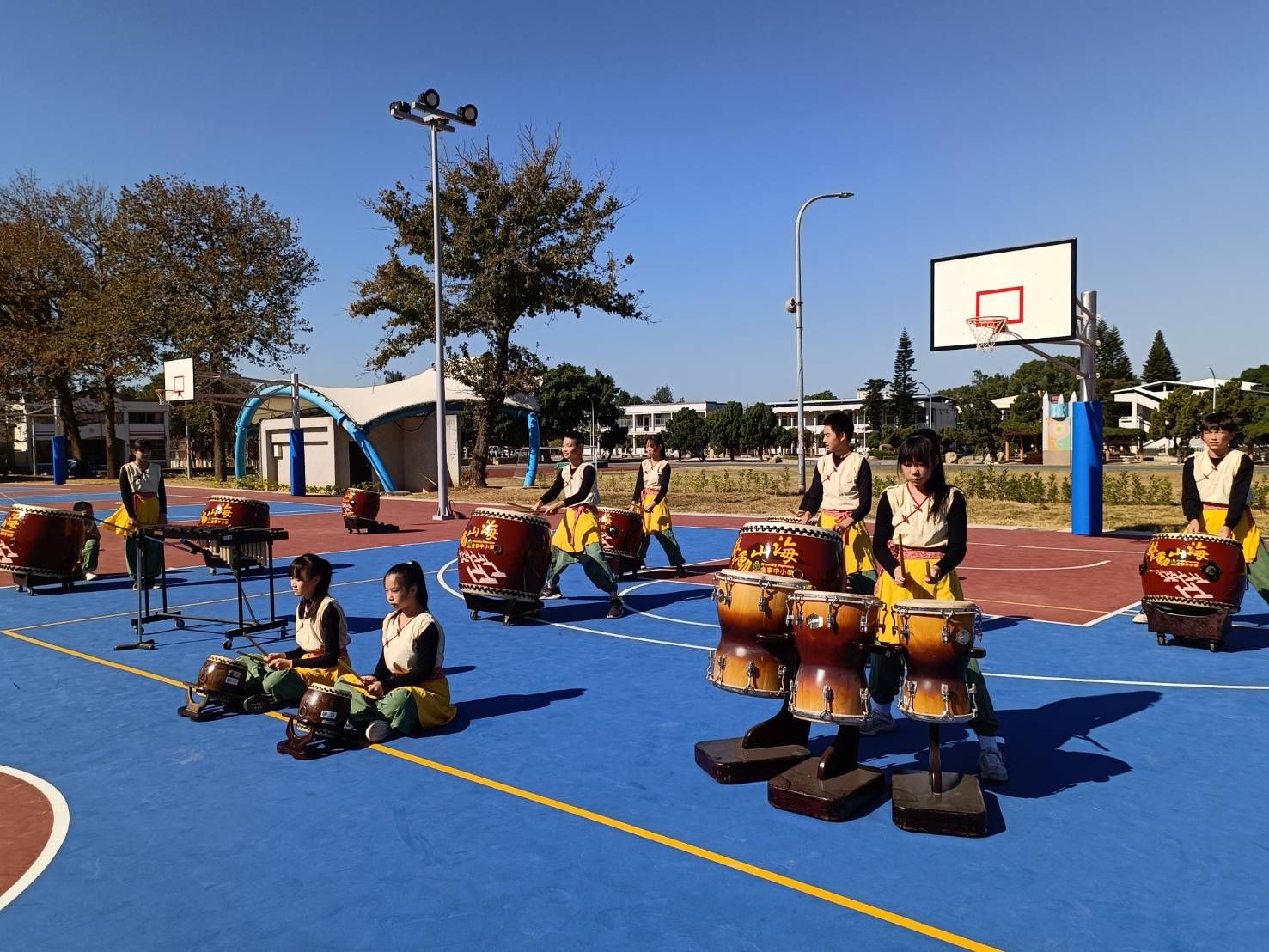 金寧鄉新建社區、校園籃球場、網球場、第二停車場啟用典禮