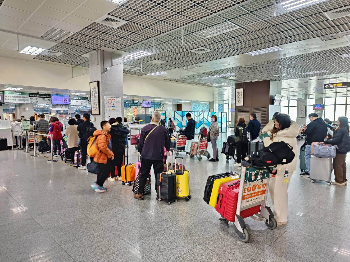 金門航空站春節2月13日設立聯合補位 可透過名城第3台收看候補班機資訊