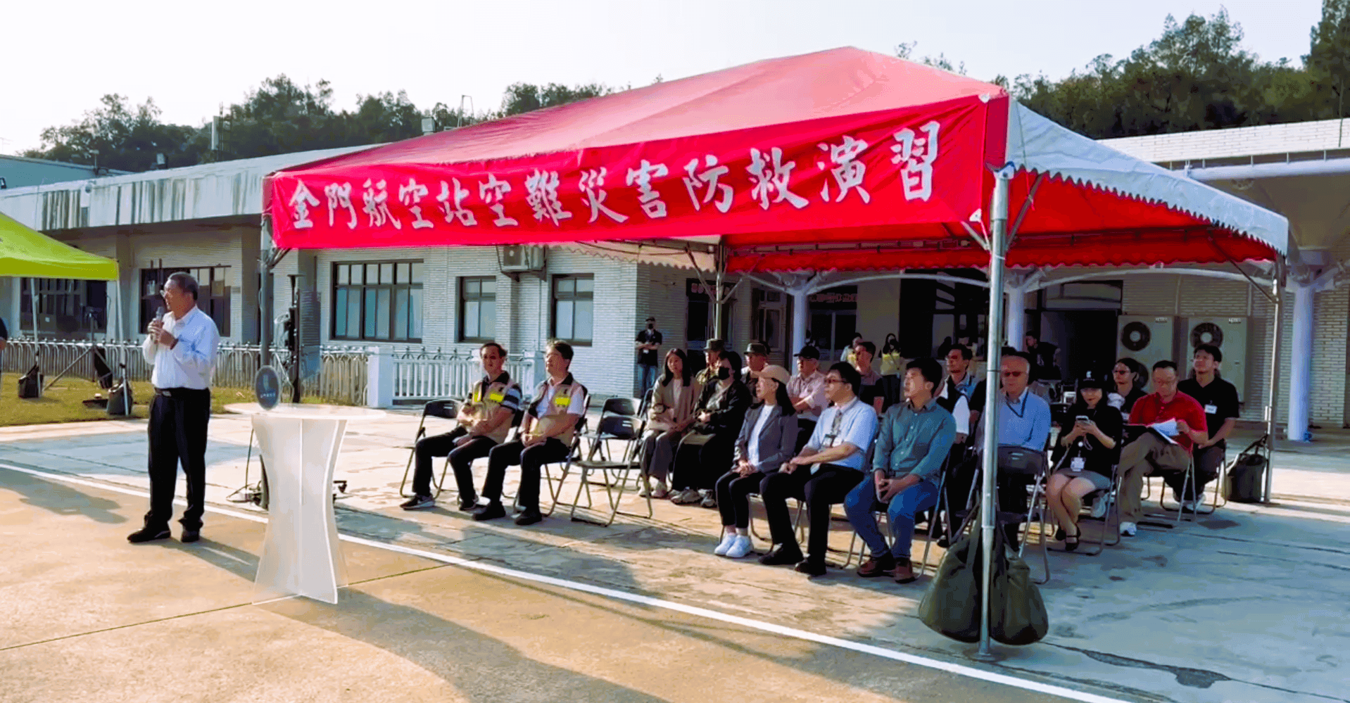 金門航空站辦防災演習 強化空運安全 金門航空站辦防災演習 強化空運安全