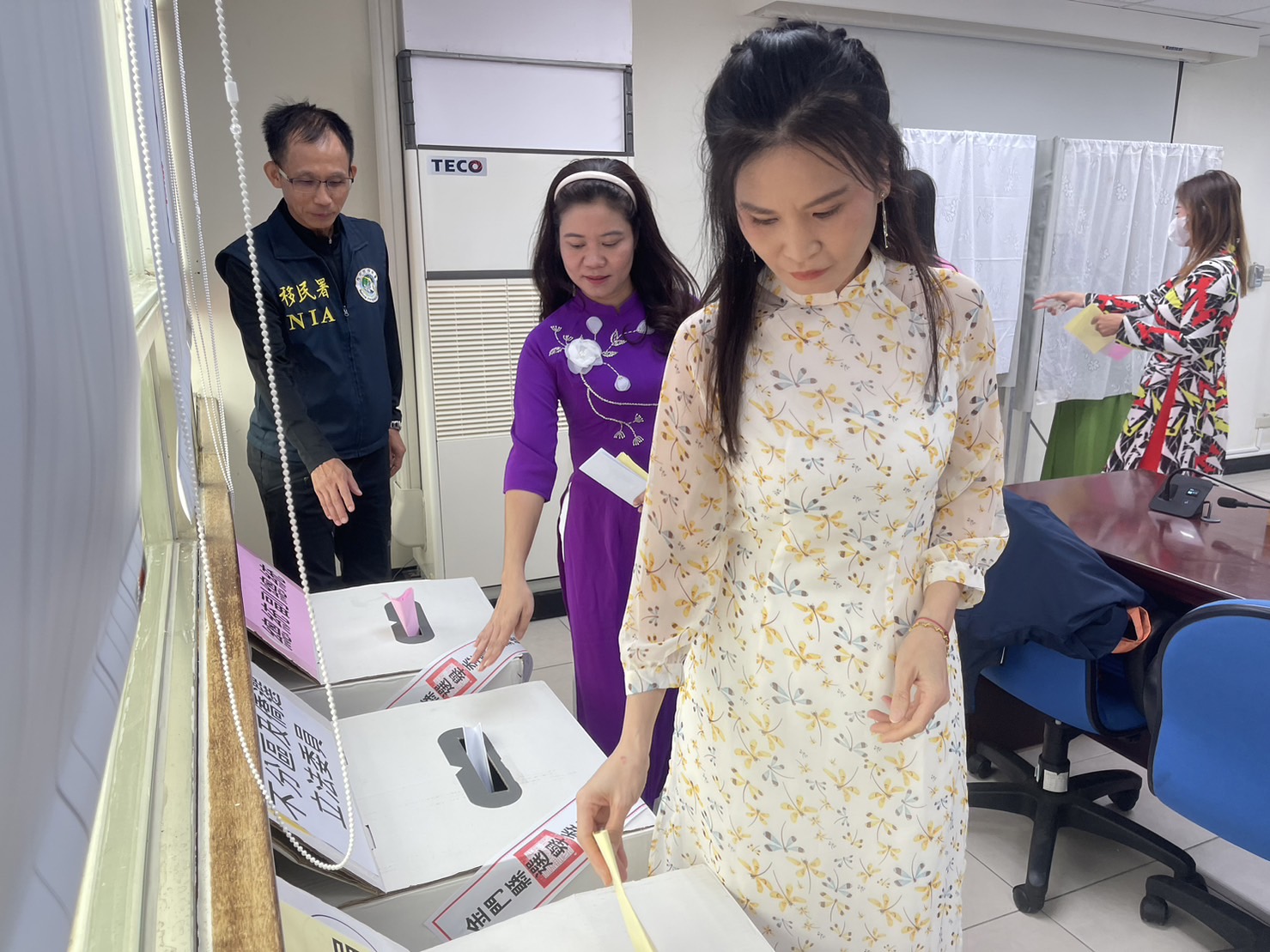 移民署金門縣服務站舉辦新住民多元文化活動暨模擬投票 移民署金門縣服務站舉辦新住民多元文化活動暨模擬投票
